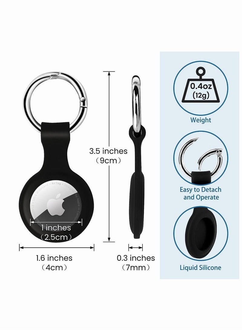 4 Packs Anti Lost Case for AirTag Finder 2021 Protective Case Cover with Keychain Ring  - Image 2