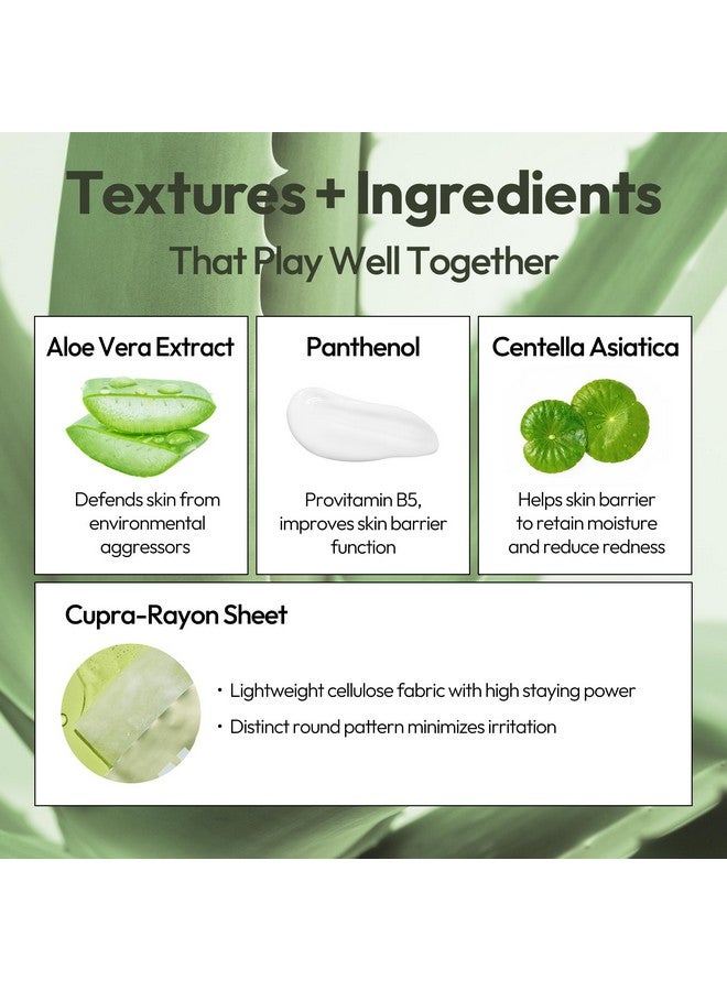 لابكوس قناع الصبار الورقي، قناع يومي للوجه بالخيار وجل الصبار لتهدئة وترطيب البشرة، المفضل لدى خبراء التجميل الكوريين، عبوة من 5 قطع - Image 2