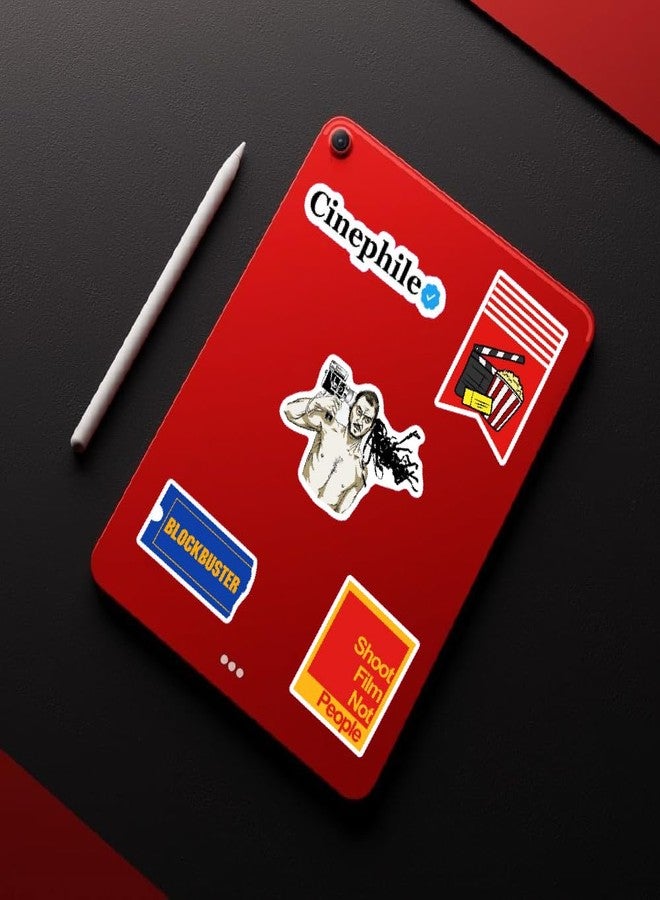 SkyFish Pack of 52 Movie Buff Stickers for Film Lovers, Cinephiles | Perfect for Filmmakers, Critics, Cineholics and Fans | Stick on Laptop, Camera Gear, Director’s Journal - Image 4