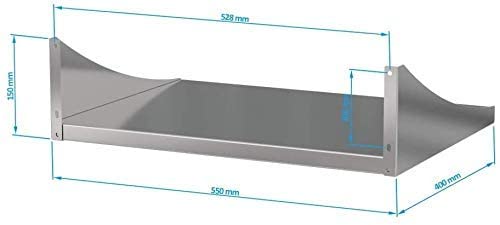 INDIDECOR INDIDECOR 31350 Rust Proof Kitchen Stainless Steel Wall Shelf for Microwave Oven Stand Kitchen Cabinet and Counter Shelf Organizer Spicy Shelf Rack Toaster Organizer Stainless Steel  - Image 2