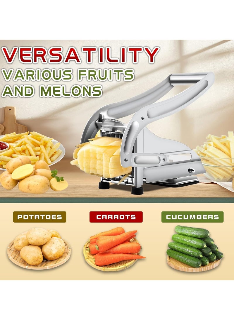 ارواق قطاعة القلي الفرنسية للبطاطس مع 2 شفرة تقطيع البطاطس للبطاطس المقلية والجزر والخضروات والخيار - Image 3