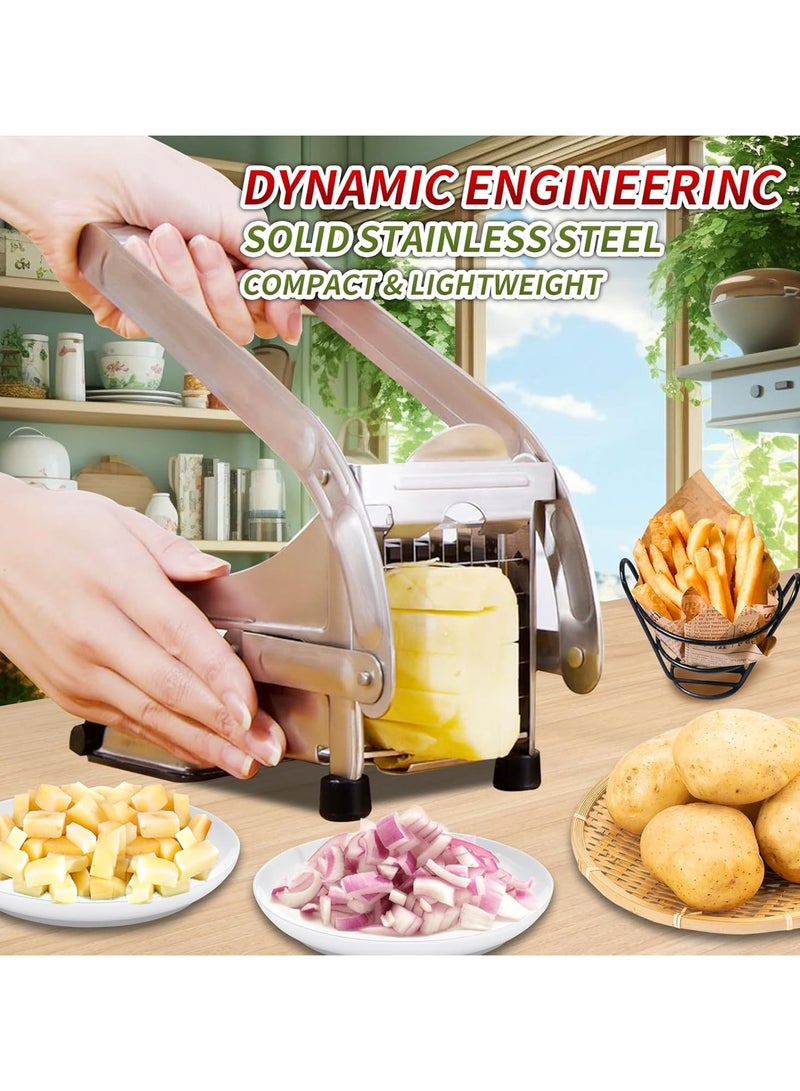 ارواق قطاعة القلي الفرنسية للبطاطس مع 2 شفرة تقطيع البطاطس للبطاطس المقلية والجزر والخضروات والخيار - Image 5