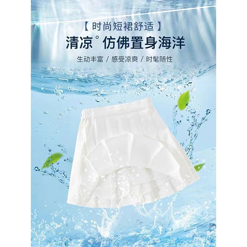 2025 Summer White Girl'S Polo Shirt Pleated Skirt Anti-Running Skirt All-Match Western Style Trendy Short Skirt - Image 3