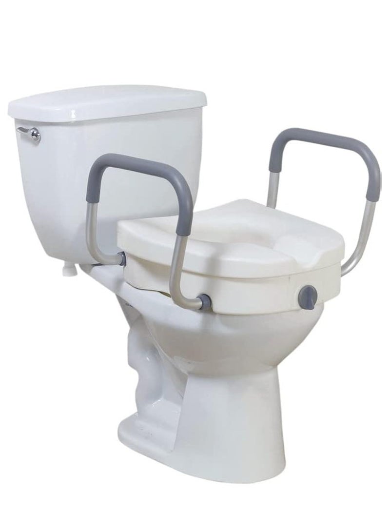 Generic Toilet raised seat with handles  - Image 2