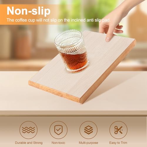 FEXIA Shelf Liners for Kitchen Cabinets Drawer Non Adhesive Non-Slip Liner 12 Inches x 20 FT Waterproof & Oil-Proof Durable Material Fridge Liner for Shelves - Image 3