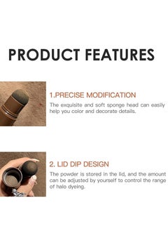 Rosarden Hairline Powder Stick, Dark Brown - Instantly Conceals Hair Loss, Hairline Contouring Shadow Powder for Women & Men, Waterproof, Multi-Use, Long Lasting, Portable  - Image 2