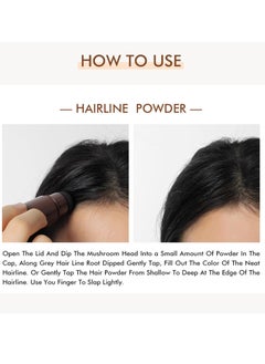 Rosarden Hairline Powder Stick, Dark Brown - Instantly Conceals Hair Loss, Hairline Contouring Shadow Powder for Women & Men, Waterproof, Multi-Use, Long Lasting, Portable  - Image 4