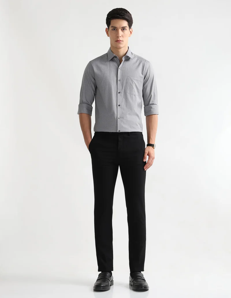 Arrow Grey Manhattan Slim Fit Originals Shirt for Men | Best Price UAE