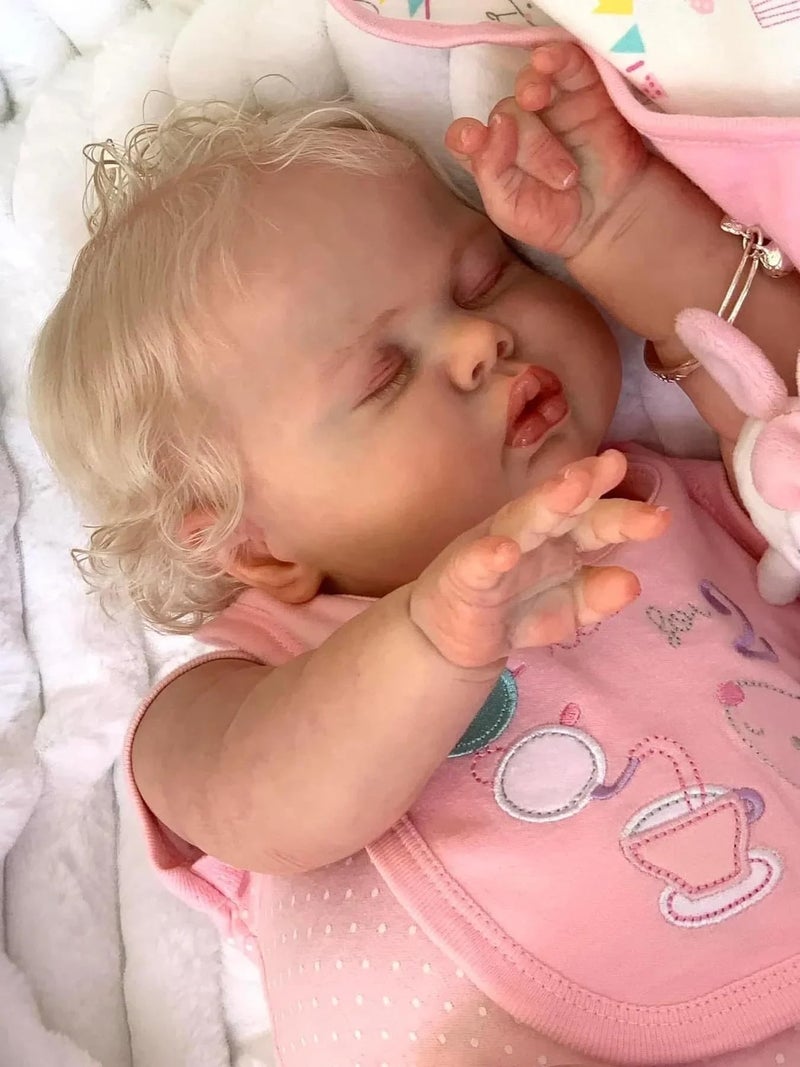 KOKOMANDY Reborn Baby Dolls Girl Looking Real Life 24 inch Toddler Reborn Doll Pickel with Blonde Hair Bebes de Silicona Reborns Weighted Doll for Newborn Toddlers Child Toys Age 6 Girls - Image 3