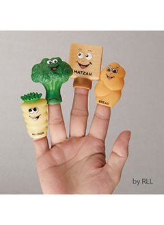 Rite Lite Mah Nishtana Vinyl Finger Puppets Set of 8 | Passover Gifts Pesach Seder Jewish Holiday Party Educational Playful Learning Goodie Bag Favors!  - Image 1
