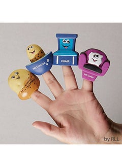 Rite Lite Mah Nishtana Vinyl Finger Puppets Set of 8 | Passover Gifts Pesach Seder Jewish Holiday Party Educational Playful Learning Goodie Bag Favors!  - Image 3