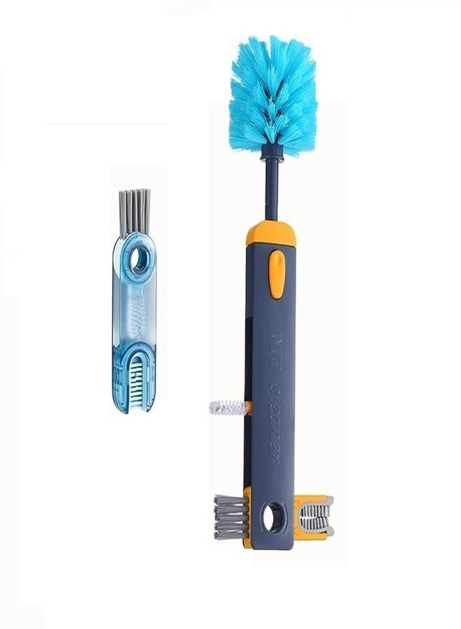 LANLOY 4 in 1 Water Bottle Cleaner Brush, Cleaning Brush Set with, Reusable Water Bottles Clean Tool,Kitchen Bottle Brushes for Cleaning Tumbler Kitchen Dish Bresh 2pcs Multicolour - Image 1
