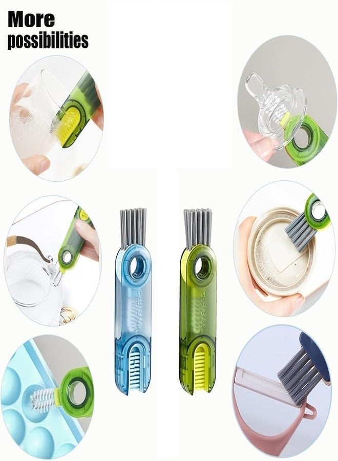 LANLOY 4 in 1 Water Bottle Cleaner Brush, Cleaning Brush Set with, Reusable Water Bottles Clean Tool,Kitchen Bottle Brushes for Cleaning Tumbler Kitchen Dish Bresh 2pcs Multicolour - Image 5