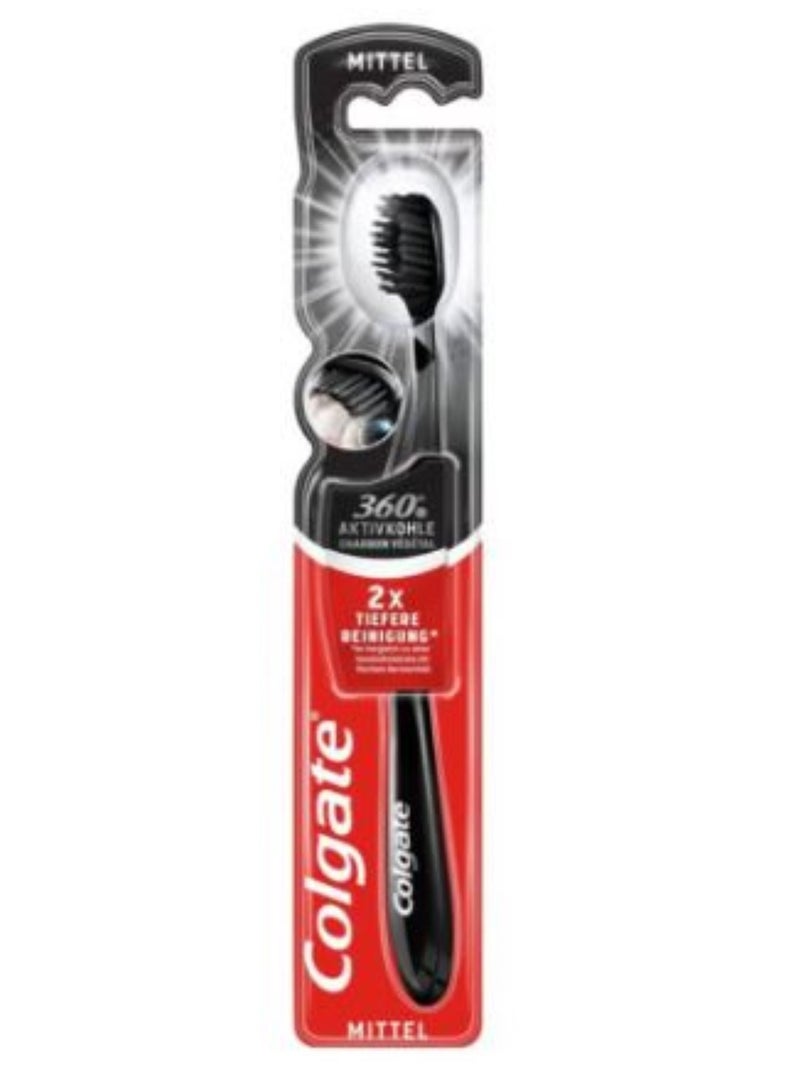 كولجيت فرشاة اسنان اسود بالفحم متوسط 360