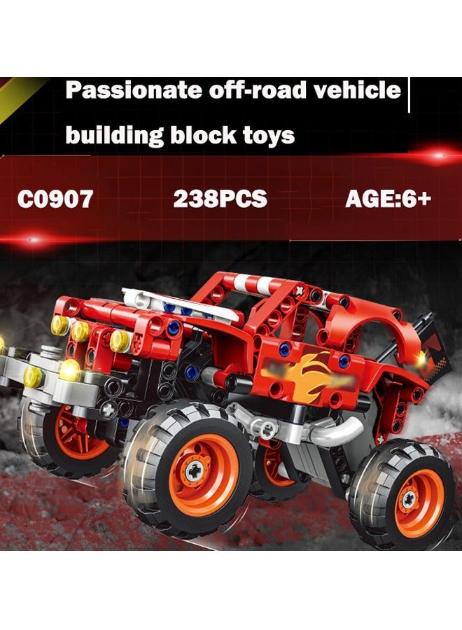WOMA 238 قطعة من ألعاب بناء المركبات على الطرق الوعرة، ألعاب ألغاز للأطفال لتطوير الذكاء في الألعاب - Image 4