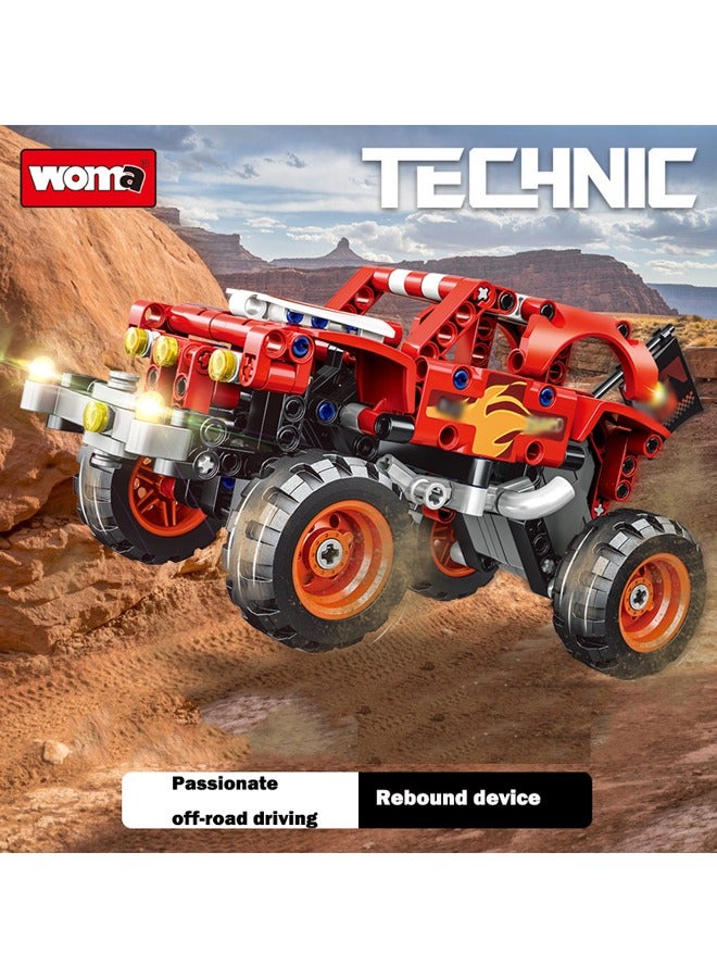 WOMA 238 قطعة من ألعاب بناء المركبات على الطرق الوعرة، ألعاب ألغاز للأطفال لتطوير الذكاء في الألعاب - Image 3