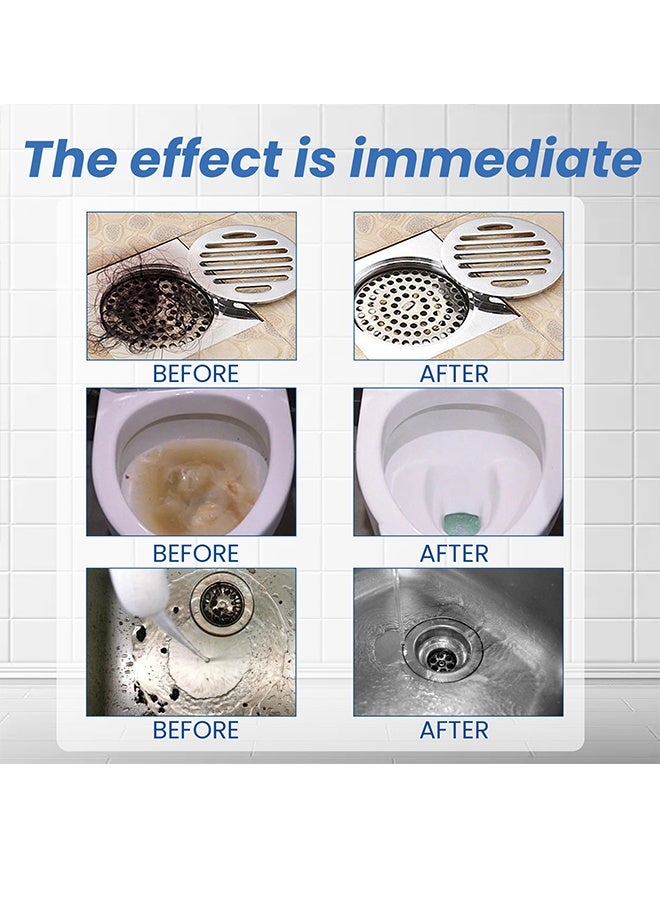 جايسوينغ وكيل تنظيف الأنابيب، منظف مجاري الحمام، حفار الأنابيب القوي، منظف مجاري حوض المطبخ، مزيل انسداد مجاري المنزل للمرحاض والمطبخ، تنظيف عميق وتأثير سريع، 200 جرام - Image 5