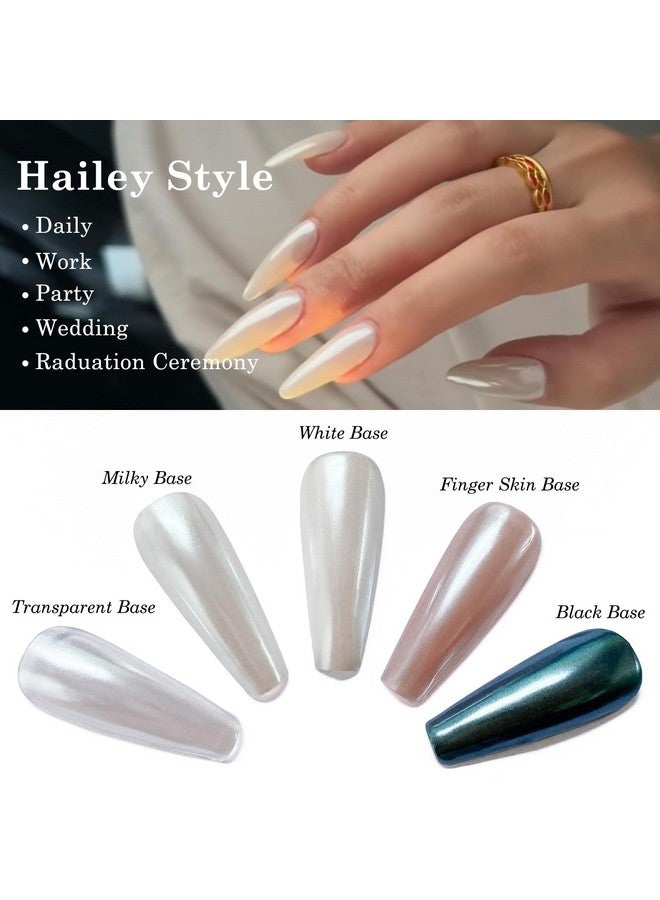 Fokostar Magic White Pearl Chrome Nail Powder Solid Glitter Fairy Shell Nails Art Powder Holographic Ice Transparent Aurora Moonlight Manicure Pigment With Tool - Image 3
