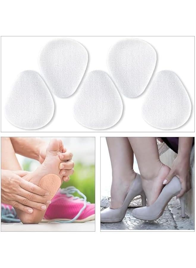رينكس وسادات مشط القدم الملبدة، 12 قطعة من وسادات مشط القدم للنساء والرجال، وسادات دعم كرة القدم الأمامية ووسادات الأحذية ووسادات القدم لتخفيف الآلام (جلدية وبيضاء) - Image 5