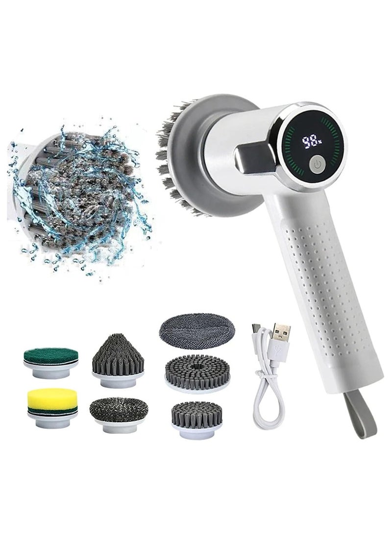 عام فرشاة التنظيف الكهربائية لاسلكية محمولة مع فرشاة 2 سرعات فرشاة التنظيف الكهربائية للتنظيف - Image 1