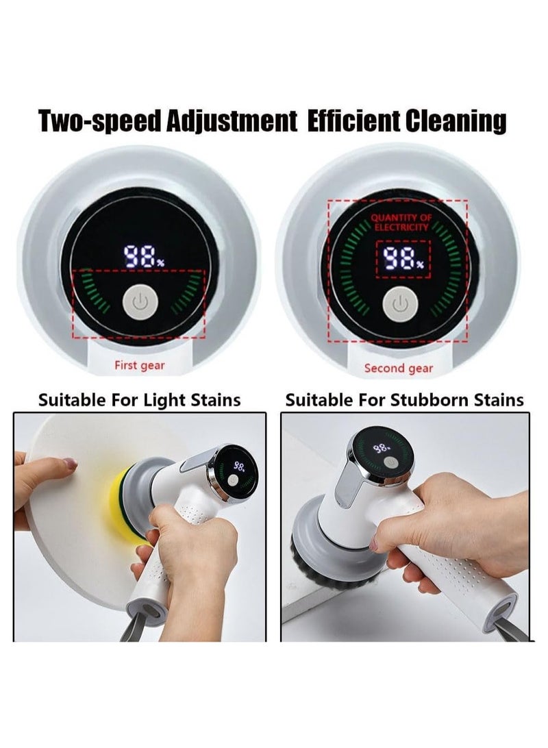 عام فرشاة التنظيف الكهربائية لاسلكية محمولة مع فرشاة 2 سرعات فرشاة التنظيف الكهربائية للتنظيف - Image 2