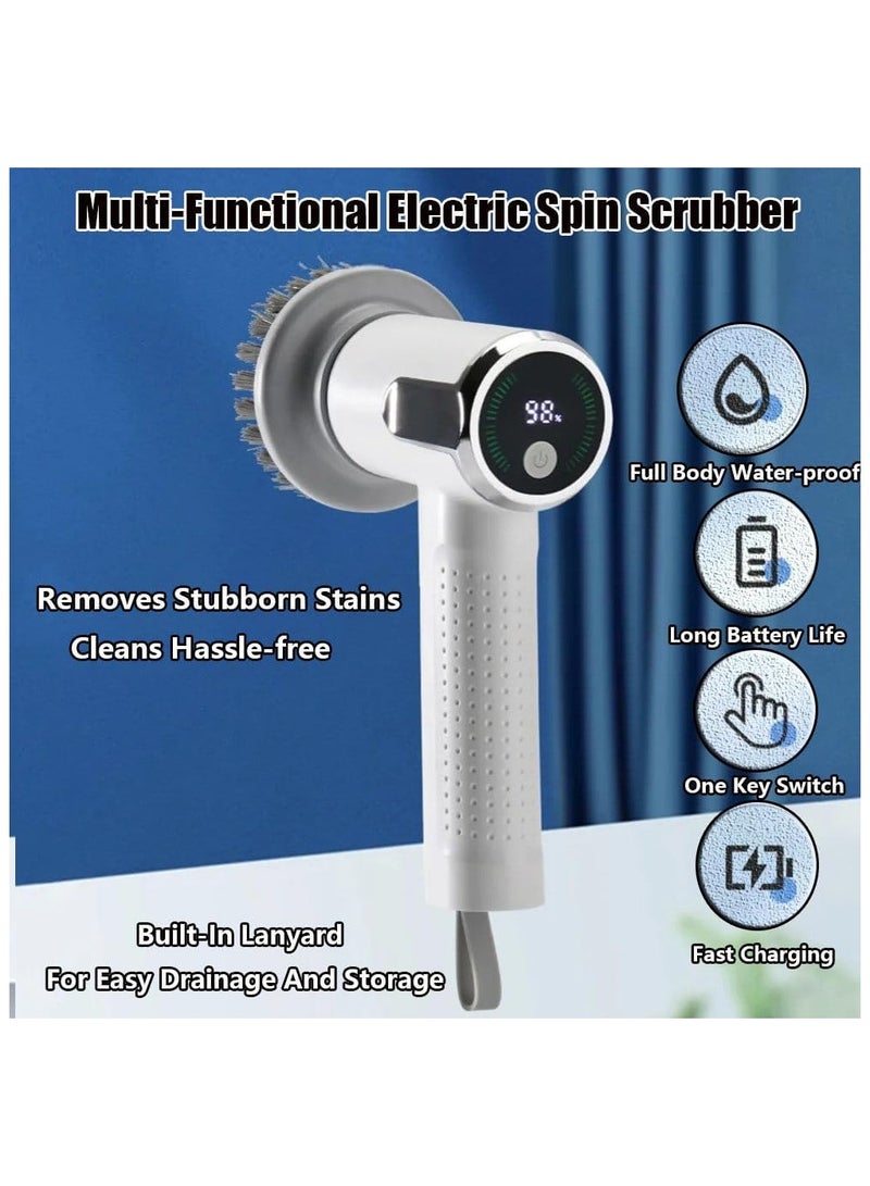 عام فرشاة التنظيف الكهربائية لاسلكية محمولة مع فرشاة 2 سرعات فرشاة التنظيف الكهربائية للتنظيف - Image 3