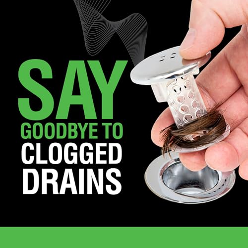 SinkShroom Revolutionary Bathroom Sink Drain Protector Hair Catcher, Strainer, Snare, Silicone , Brushed, Sinkshroom Chrome Edition, 1" -1.4" - Image 2