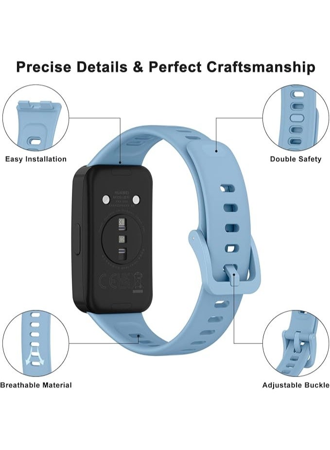 Compatible with Honor Band 10 Silicone Strap Waterproof Breathable Sport Band 10 Strap for Women Men. - Image 2