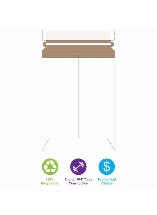 Aviditi Chipboard Utility Flat Mailer, 9-3/4" X 12-1/4", 0.018" Thick, White, Case of 200 (RMU129W) - Image 3