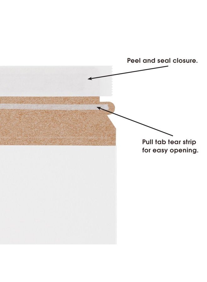 Aviditi Chipboard Utility Flat Mailer, 9-3/4" X 12-1/4", 0.018" Thick, White, Case of 200 (RMU129W) - Image 2