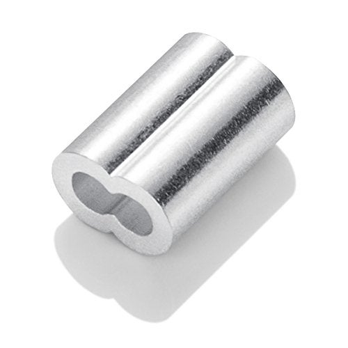 Petutu 1/16" Aluminum Crimping Loop Sleeve 200PCS, Cable Ferrule Wire Rope Sleeves Loops Sleeve - Image 4