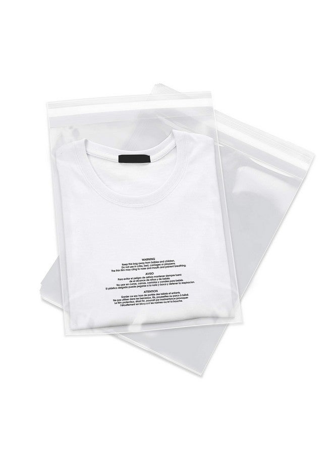 Spartan Industrial 8” X 10” (200 Count) Self Seal Clear Poly Bags With Suffocation Warning For Packaging Clothing And Fulfillment Permanent Adhesive - Image 1