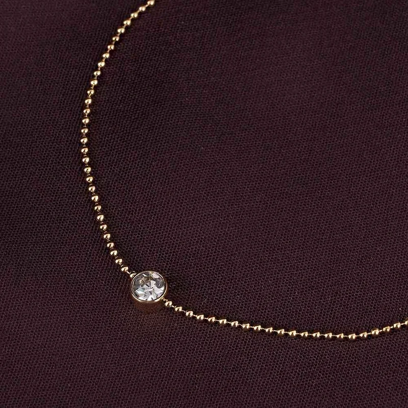 Palmonas PALMONAS Solitary Spark Chain Bracelet for Women | 18K Gold Plated, Waterproof & Anti-Tarnish