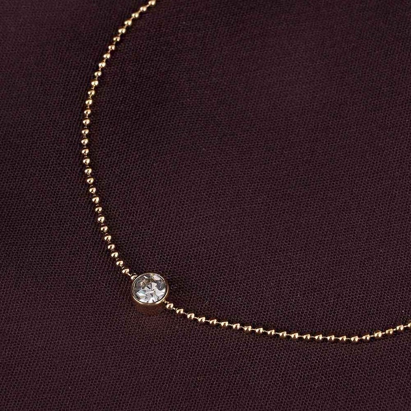 PALMONAS 18k Gold Tone Plated Solitary Spark Bracelet
 for Women - Image 2
