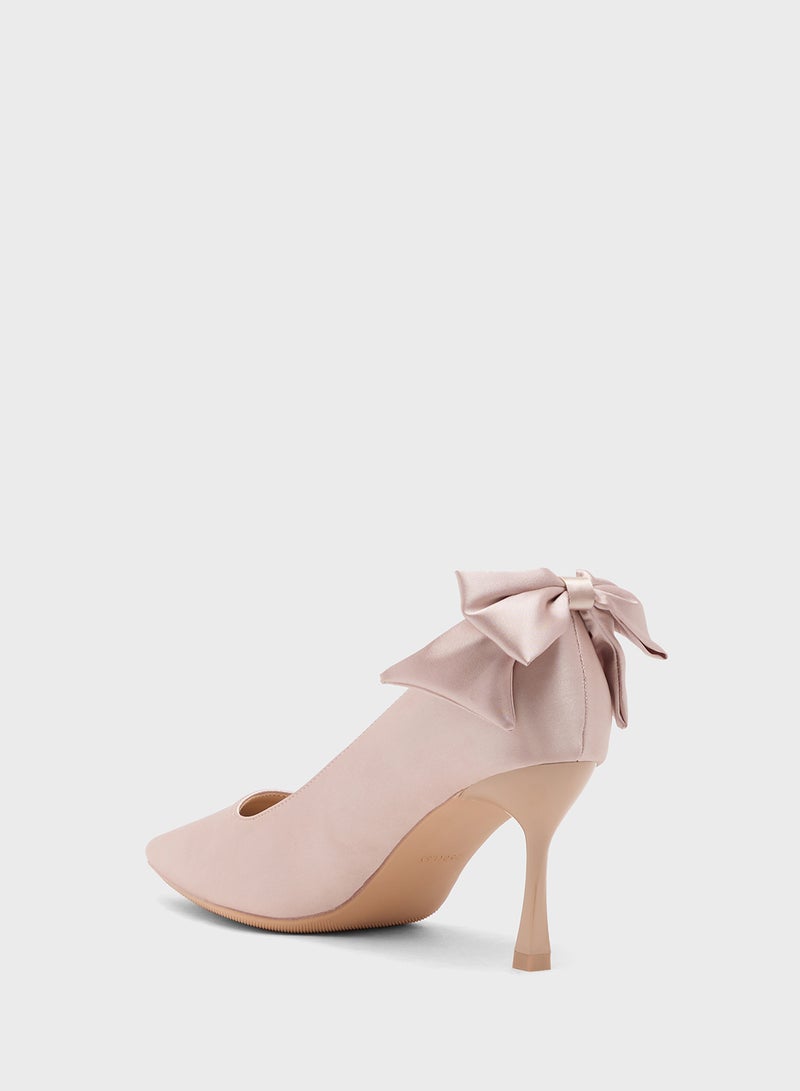 Khizana Heeled Pump With Bow - Image 2