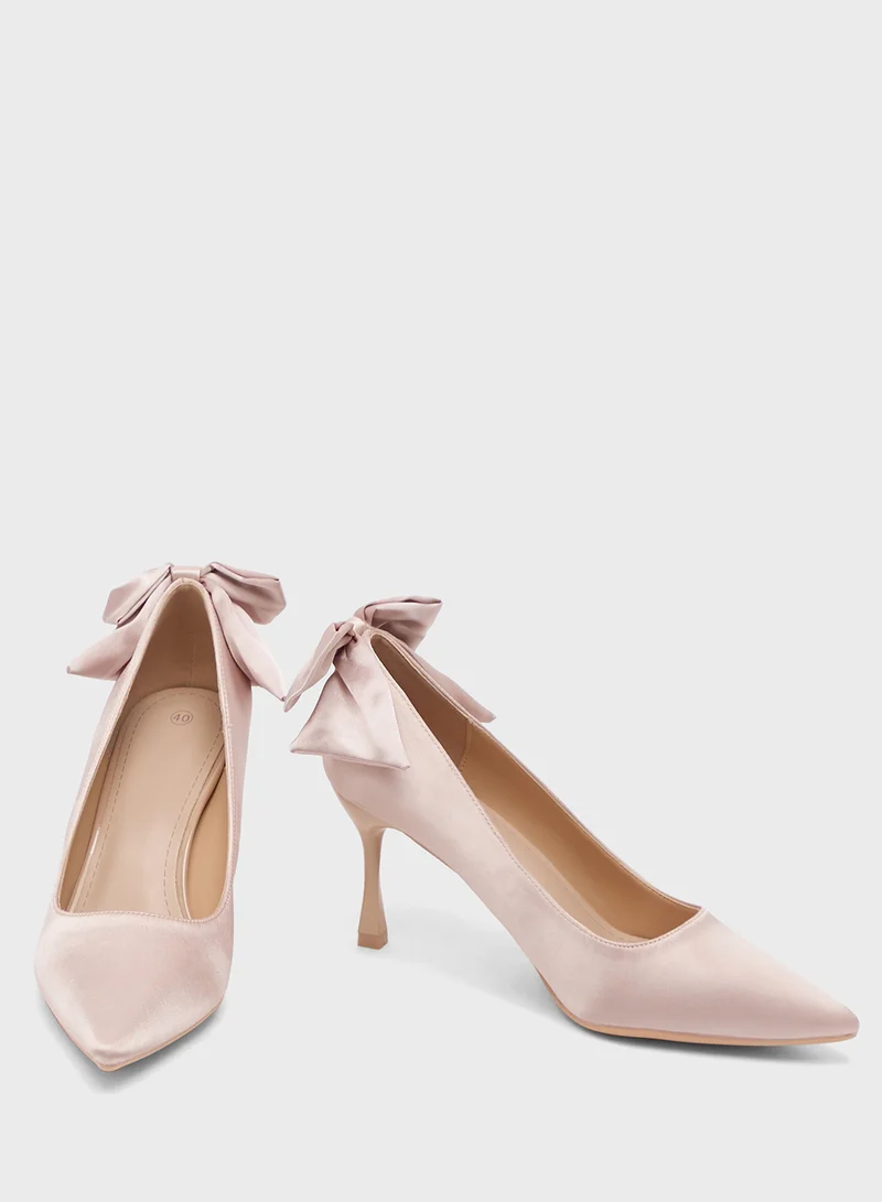 Khizana Heeled Pump With Bow