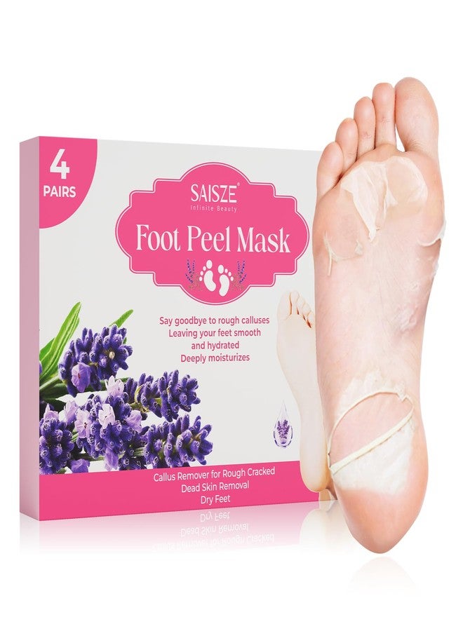 SAISZE Foot Peel Mask, Lavender, 4 Pairs - Image 1