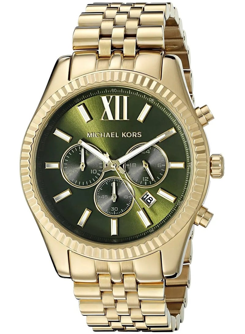 مايكل كورس Men Michael Kors Men’s Lexington Gold-Tone Watch MK8446 - Image 1
