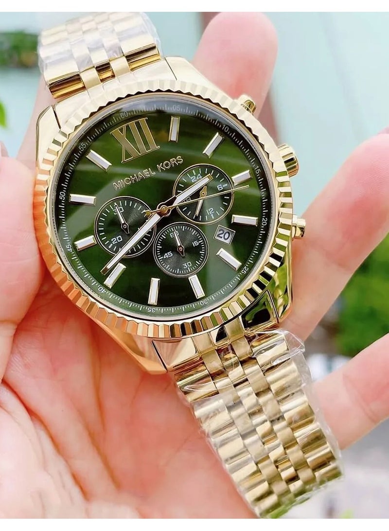 مايكل كورس Men Michael Kors Men’s Lexington Gold-Tone Watch MK8446 - Image 4