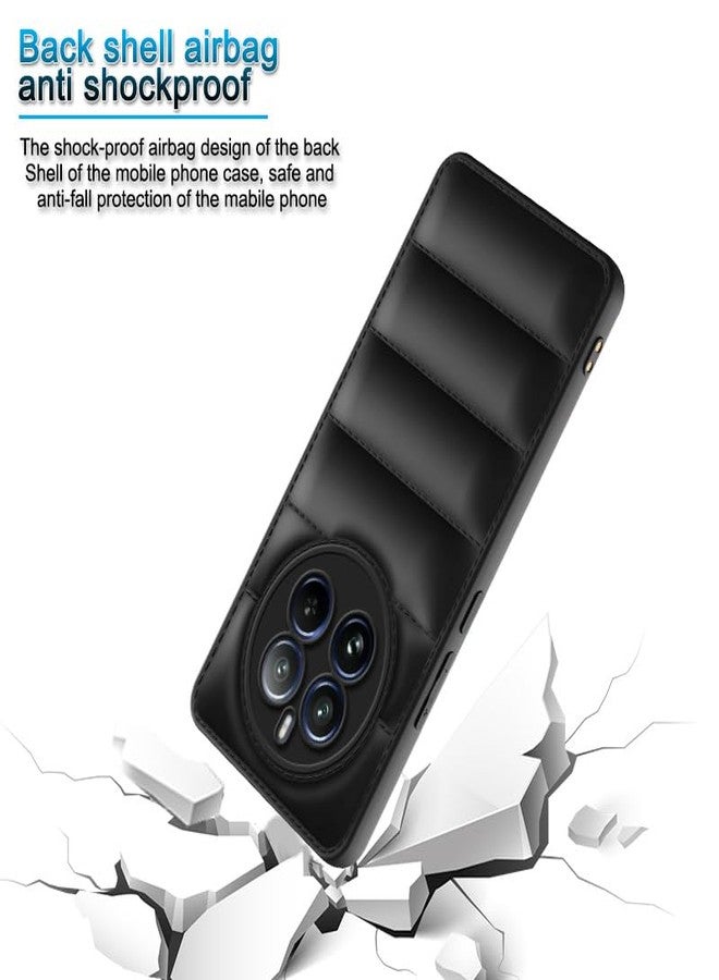 Plus Thermoplastic Polyurethane Puffer Case Camera Protection Soft Back Cover for Realme 12 Pro / 12 Proplus 5G / Realme P1 Pro 5G - Black - Image 4