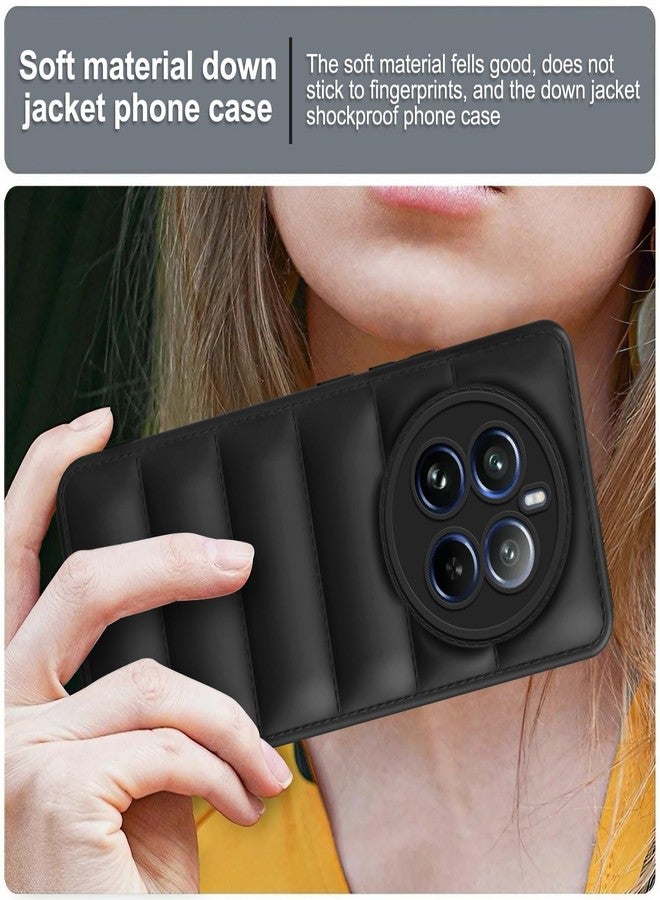 Plus Thermoplastic Polyurethane Puffer Case Camera Protection Soft Back Cover for Realme 12 Pro / 12 Proplus 5G / Realme P1 Pro 5G - Black - Image 5