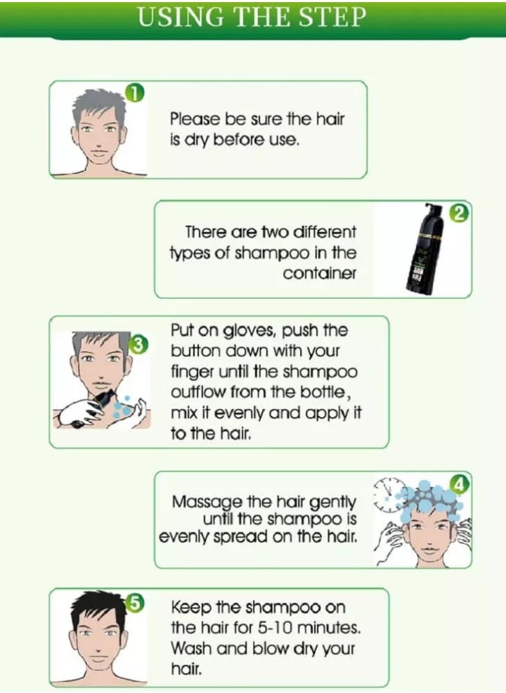 Dexe 420ml Argan Speedy Hair Color Shampoo 100% Grey and White Hair Coverage Long Lasting Deeply Nourishing and Anti Hair Fall Hair Color Shampoo Argan Hair Dry Color Shampoo Dark Brown  - Image 5