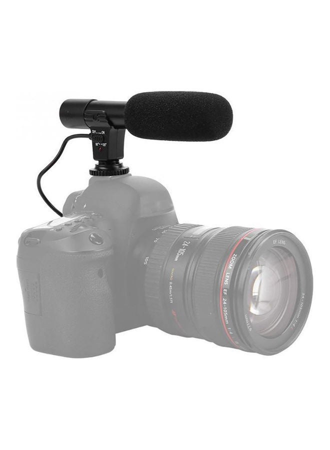 NIBEMINENT MIC-01 Professional Camera DV 3.5mm External Interview Stereo Microphone Mic Black  - Image 3