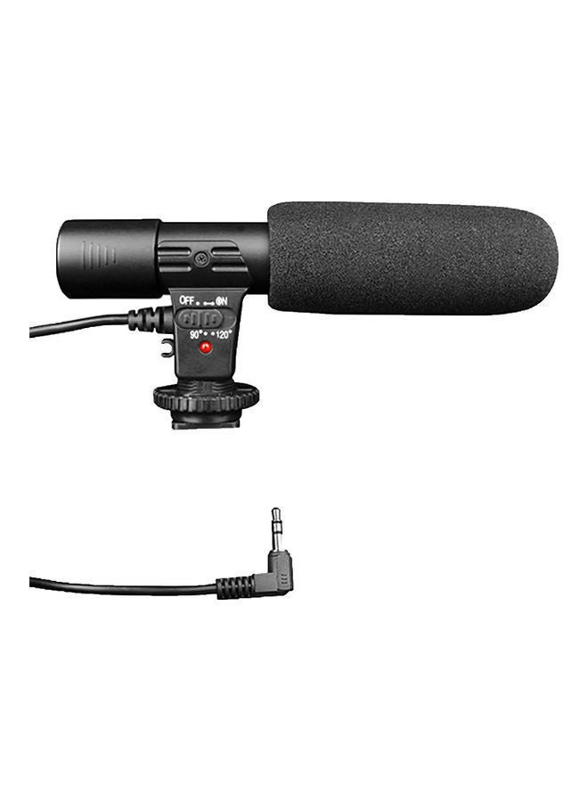 NIBEMINENT MIC-01 Professional Camera DV 3.5mm External Interview Stereo Microphone Mic Black  - Image 4