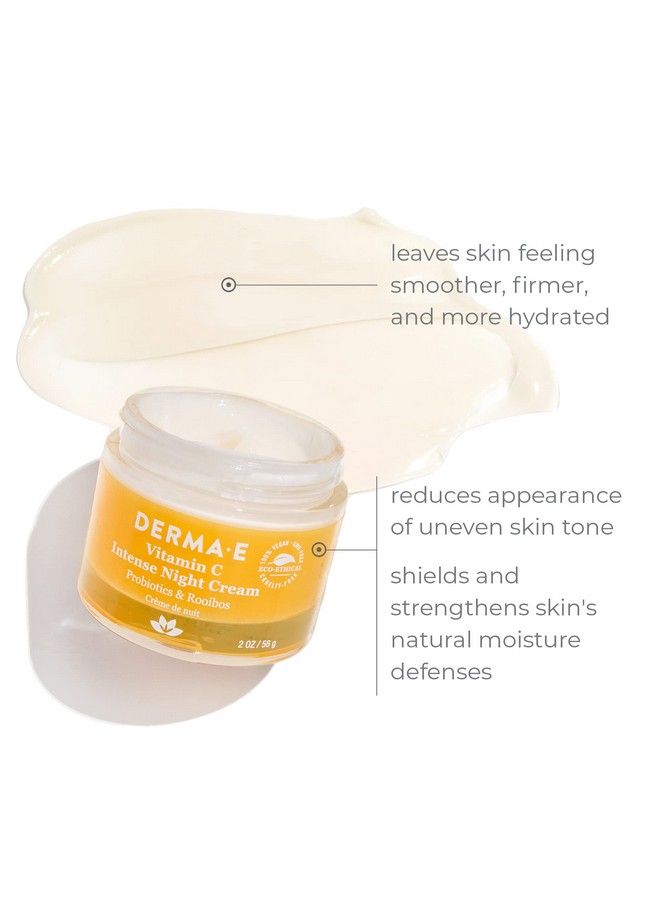derma-e Vitamin C Intense Night Cream Brightening And Hydrating Facial Skin Renewing Cream Antiaging Overnight Facial Moisturizer 2 Oz - Image 3
