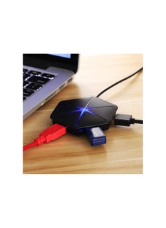 Y&D USB Hub, 6-Port 2.0 Hub Extension Cable Blue LEDs Extra Ports, Safety Circuit Fit for Laptop Computer Desktop, PC, PS4, DELL, HP, Mac, Lenovo, Supports Various Different Interfaces  - Image 3