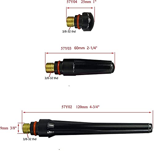 RIVERWELD TIG Back Cap 57Y02 57Y03 57Y04 Fit QQ300 PTA DB SR WP 17 18 26 TIG Welding Torch 10pcs - Image 3