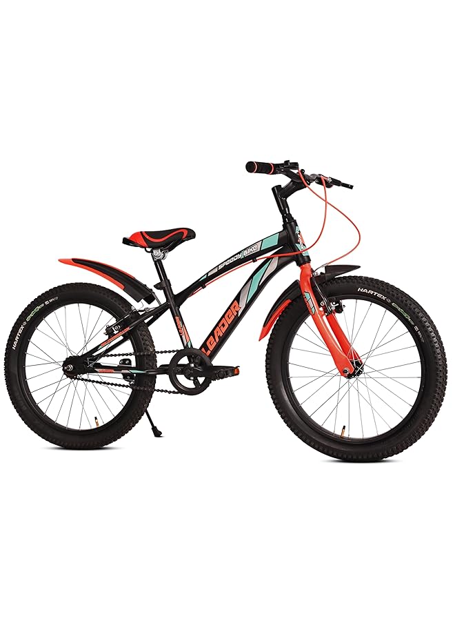ليدر دراجة سبيدي بايك ٢٠ طن للأطفال من ٦ إلى ٩ سنوات (أسود/برتقالي) | مقاس الإطار ١٢ بوصة | دراجة للجنسين - Image 1