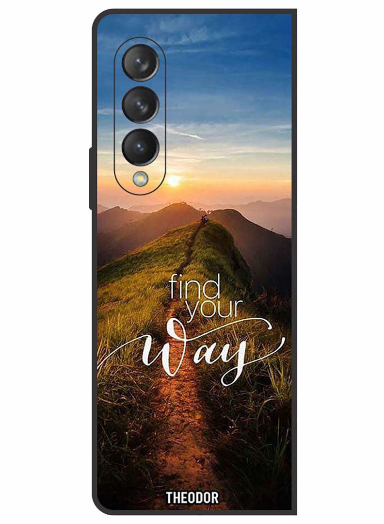 Theodor Protective Case Cover For Samsung Galaxy Z FOLD 3 5G  Find Your Way - Image 1
