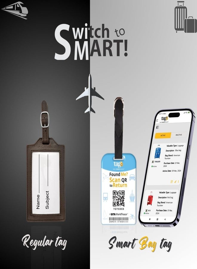 tag8 [Pack 2] tag8 Paris Smart Bag tag |Trendy Luggage tag ID Fashionable Digital Name tag | Airline Compliant, SITA World Tracer Code Enabled | Travel Gift idea, Collectible - Image 2